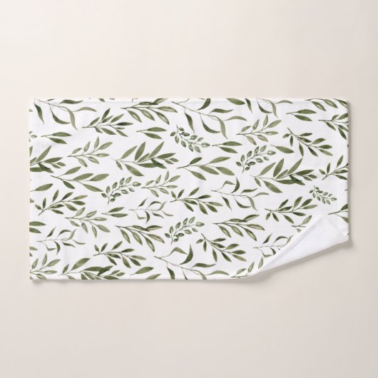 Waterverf Eucalyptus Greenery leest Patroon Handdoek (Handdoek)