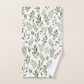 Waterverf Eucalyptus Greenery leest Patroon Handdoek (Handdoek)