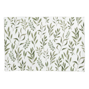Waterverf Eucalyptus Greenery leest Patroon  Kussensloop