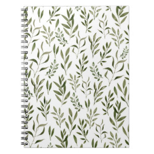 Waterverf Eucalyptus Greenery leest Patroon Notitieboek
