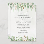 Waterverf Eucalyptus Greenery Modern Wedding Kaart (Voorkant / Achterkant)