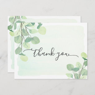 Waterverf Eucalyptus Greenery Painted Background Bedankkaart