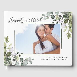 Waterverf Eucalyptus Greenery PHOTO Wedding Gastenboek