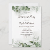 Waterverf Eucalyptus Greenery Retirement Kaart (Voorkant)