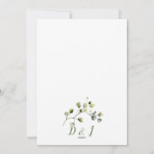 Waterverf Eucalyptus Greenery Save the Date Kaart (Achterkant)