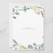 Waterverf Eucalyptus Greenery Spring Wedding Kaart (Achterkant)