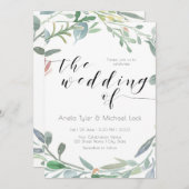 Waterverf Eucalyptus Greenery Spring Wedding Kaart (Voorkant / Achterkant)