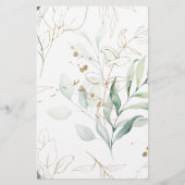 Waterverf Eucalyptus Greenery voor blanco papier (Achterkant)