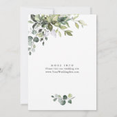 Waterverf Eucalyptus Greenery VRIJGEZELLENFEEST Kaart (Achterkant)