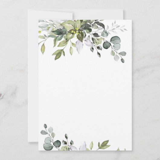 Waterverf Eucalyptus Greenery Vrijgezellenfeest Kaart (Achterkant)
