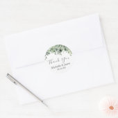 Waterverf Eucalyptus Greenery Weddenschap Hartelij Ronde Sticker (Envelop)