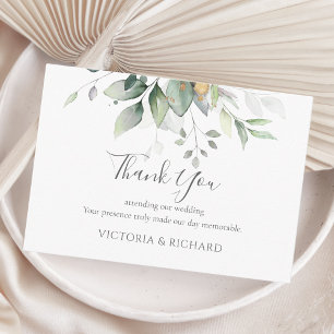 Waterverf Eucalyptus Greenery Wedding Bedankkaart