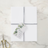 Waterverf Eucalyptus Greenery Wedding Cadeaulabel (Met Touw)
