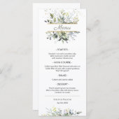 Waterverf Eucalyptus Greenery Wedding Dinner Menu (Voorkant / Achterkant)