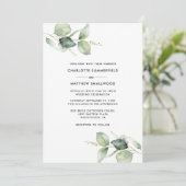 Waterverf Eucalyptus Greenery Wedding Kaart (Staand voorkant)