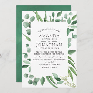 Waterverf Eucalyptus Greenery Wedding Kaart