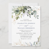 Waterverf Eucalyptus Greenery Wedding Kaart (Voorkant)