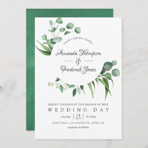 Waterverf Eucalyptus Greenery Wedding Kaart