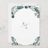 Waterverf Eucalyptus Greenery Wedding Kaart (Achterkant)