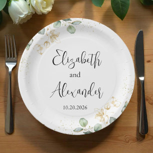 Waterverf Eucalyptus Greenery Wedding Paper Bord