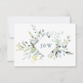 Waterverf Eucalyptus Greenery Wedding RSVP Kaart (Achterkant)