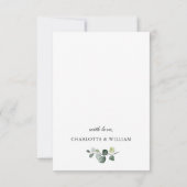 Waterverf Eucalyptus Greenery Wedding RSVP Kaart (Achterkant)