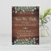 Waterverf Eucalyptus Greenery Wedding Save The Date (Staand voorkant)