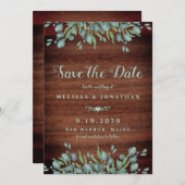 Waterverf Eucalyptus Greenery Wedding Save The Date (Voorkant / Achterkant)