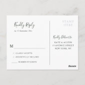 Waterverf eucalyptus groen bruiloft RSVP Briefkaart (Achterkant)