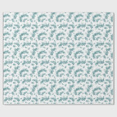 Waterverf eucalyptus groen cadeaupapier (Vlak)