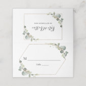 Waterverf eucalyptus groen trouwtafel (Buitenkant ongevouwen)