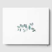 Waterverf Eucalyptus Groene Bruidsdouche Gastenboek (Achterkant)