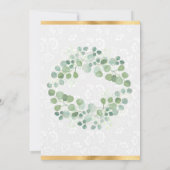 Waterverf Eucalyptus Groene Bruidsdouche Kaart (Achterkant)