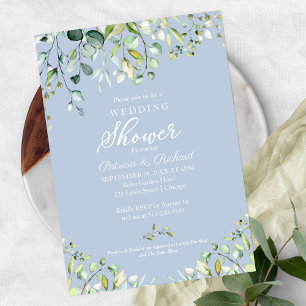 Waterverf Eucalyptus Groene Couples Shower Kaart