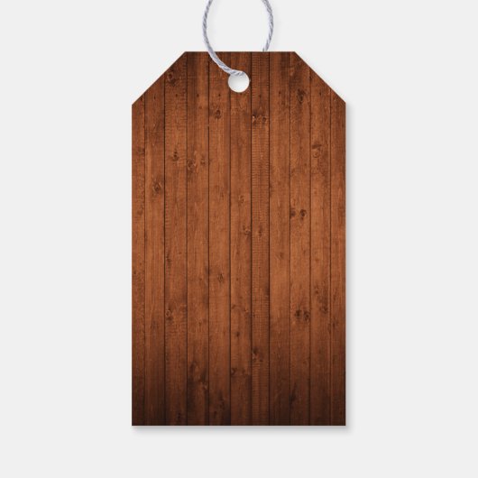 Waterverf Eucalyptus Groene Houten Bruiloft Cadeaulabel (Achterkant)