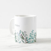 Waterverf Eucalyptus Groene Koffiemok (Voorkant links)