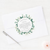 Waterverf Eucalyptus Groene Kruiden Ingredienten E Ronde Sticker (Envelop)