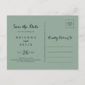 Waterverf Eucalyptus Horizontaal sparen de Datum Briefkaart (Achterkant)