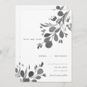 Waterverf Eucalyptus laat de Kaart Datum opslaan (Voorkant / Achterkant)