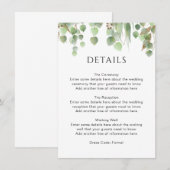 Waterverf Eucalyptus laat gouden olievlekken Informatiekaartje (Voorkant / Achterkant)