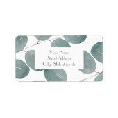 Waterverf Eucalyptus laat labels achter (Voorkant)