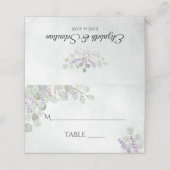 Waterverf Eucalyptus & Lavender Write-in Wedding (Buitenkant ongevouwen)