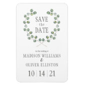 Waterverf Eucalyptus Leaf Lijst | Datum opslaan Magneet (Verticaal)