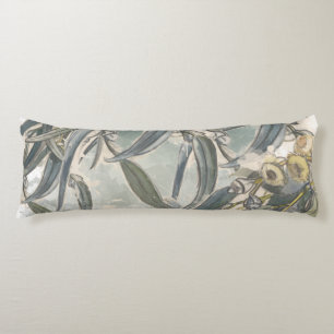 Waterverf Eucalyptus Leaves Greenery Lichaamskussen