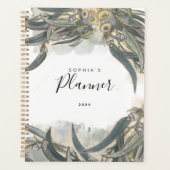 Waterverf Eucalyptus Leaves Greenery Planner (Voorkant)