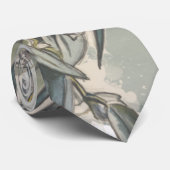 Waterverf Eucalyptus Leaves Greenery Stropdas (Opgerold)