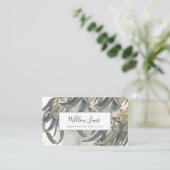 Waterverf Eucalyptus Leaves Greenery Visitekaartje (Staand voorkant)