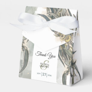 Waterverf Eucalyptus leveert groen huwelijk Bedankdoosjes