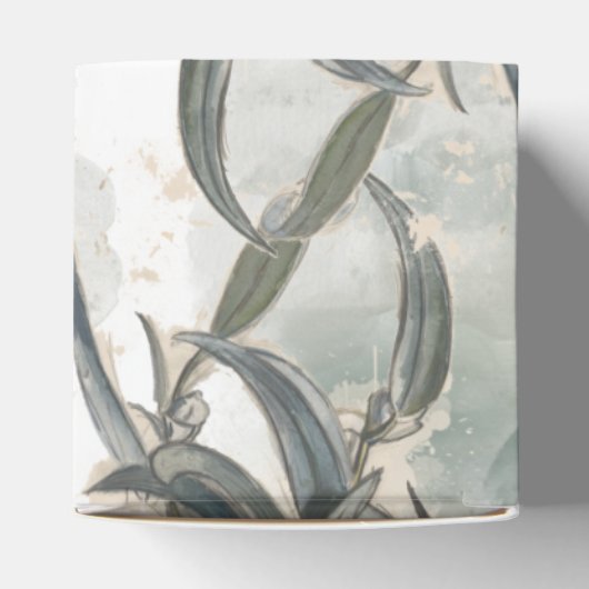 Waterverf Eucalyptus leveert groen huwelijk Bedankdoosjes (Bovenkant)