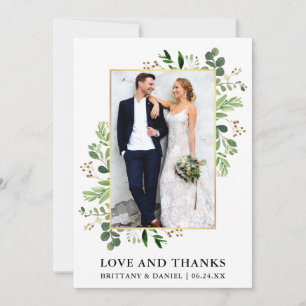 Waterverf Eucalyptus liefde en Bedankt bruiloft